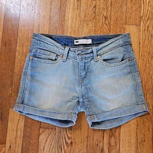 Levi's Low Rise Cuffed Denim Shorts size 27